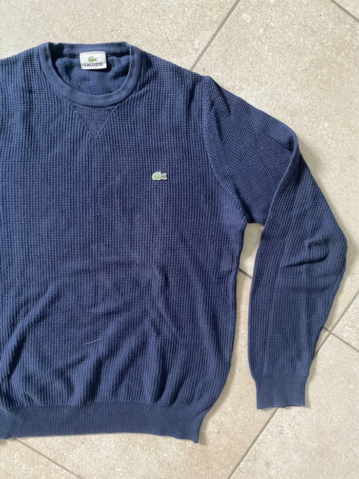 Pull Lacoste nid d abeille col rond - photo numéro 3