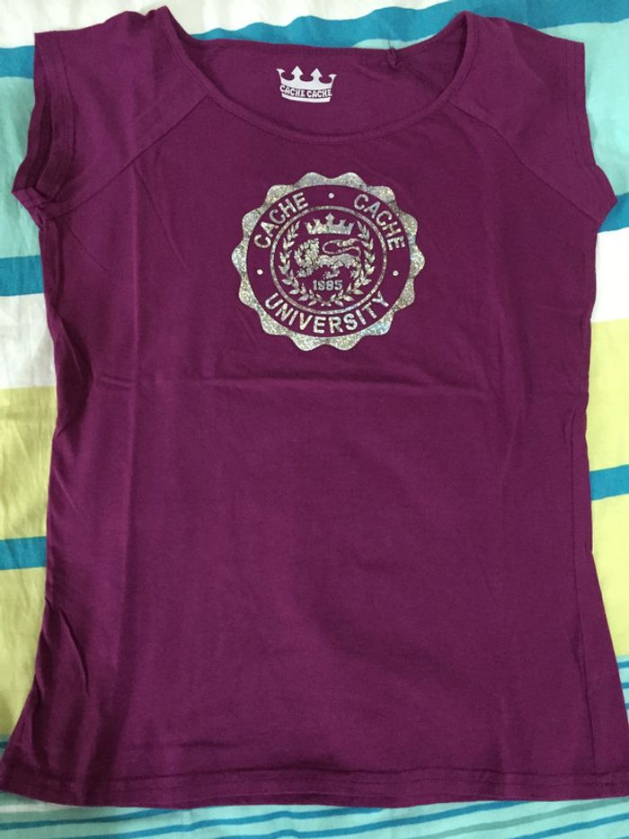 tee shirt violet neuf
