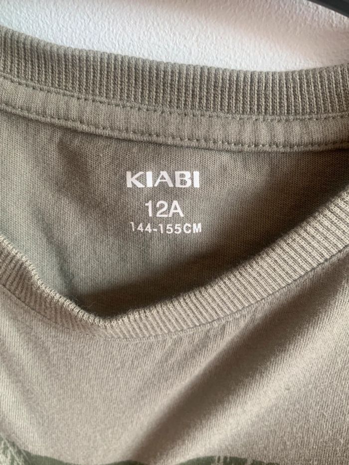 Tee Shirt maillot manches longues kaki imprimé 12 ans - photo numéro 3