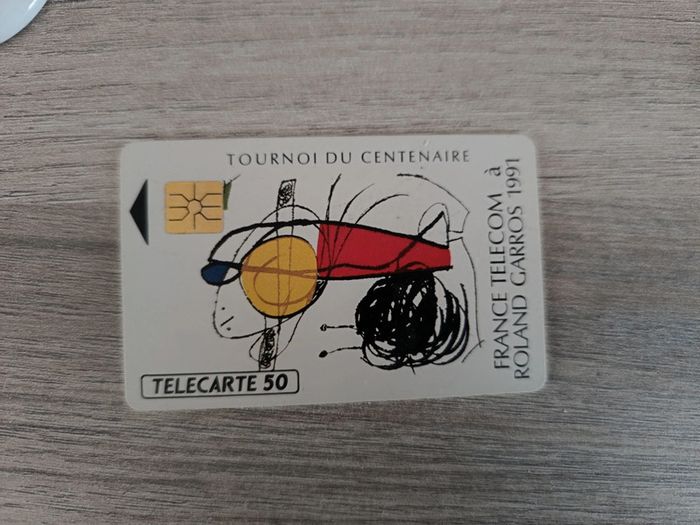 Carte de téléphone Rolland Garros Tournoi du centenaire