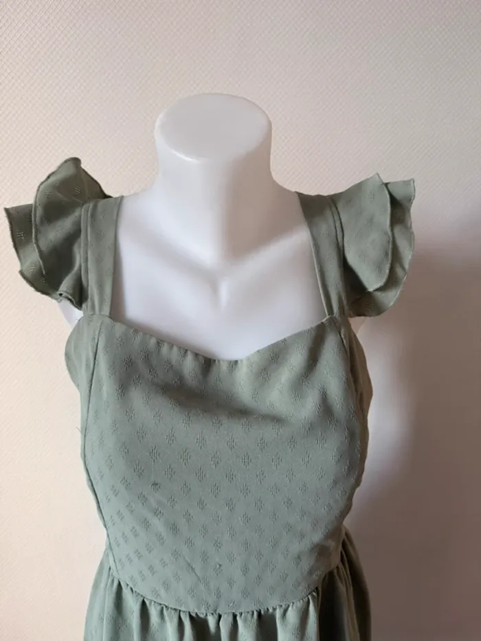 Robe d’été en très bon état Shein verte taille L - photo numéro 3