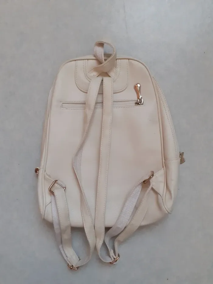 Sac à dos beige - photo numéro 3