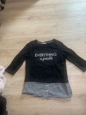 Pull chemise manche 3/4