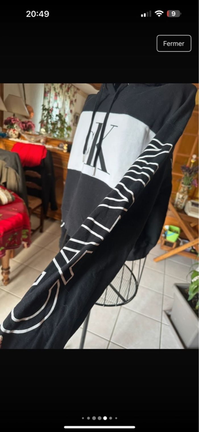 Sweat Calvin Klein noir et blanc femme - photo numéro 3