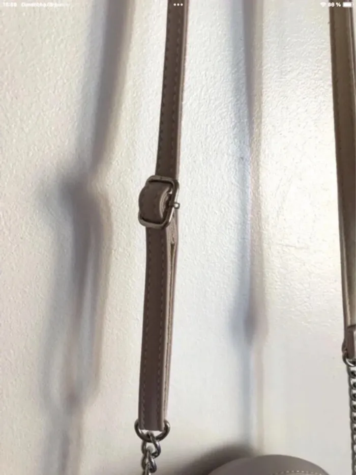 Sac à bandoulière en similicuir gris clair Aquarelle - photo numéro 4