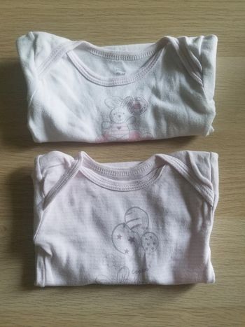 Lot 2 bodies fille Influx 12 mois