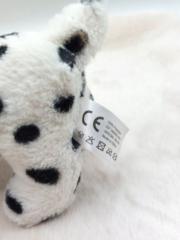 Peluche doudou chien dalmatien blanc noir ZDT Action 28 cm TTBE - photo numéro 3