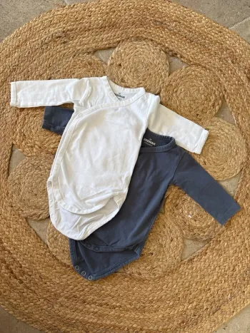 Lot de 2 bodies manches longues Zeeman 1-3 mois