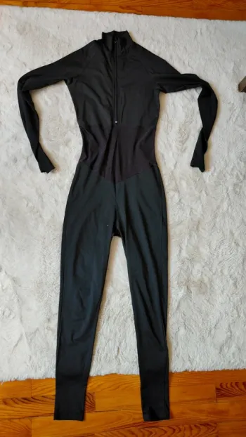 Combinaison noire manches longues col haut zip yk2