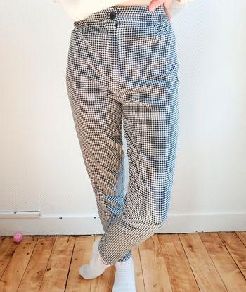 Pantalon pied de poule vintage