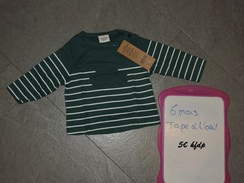 tee shirt tape à l'oeil taille 6 mois neuf