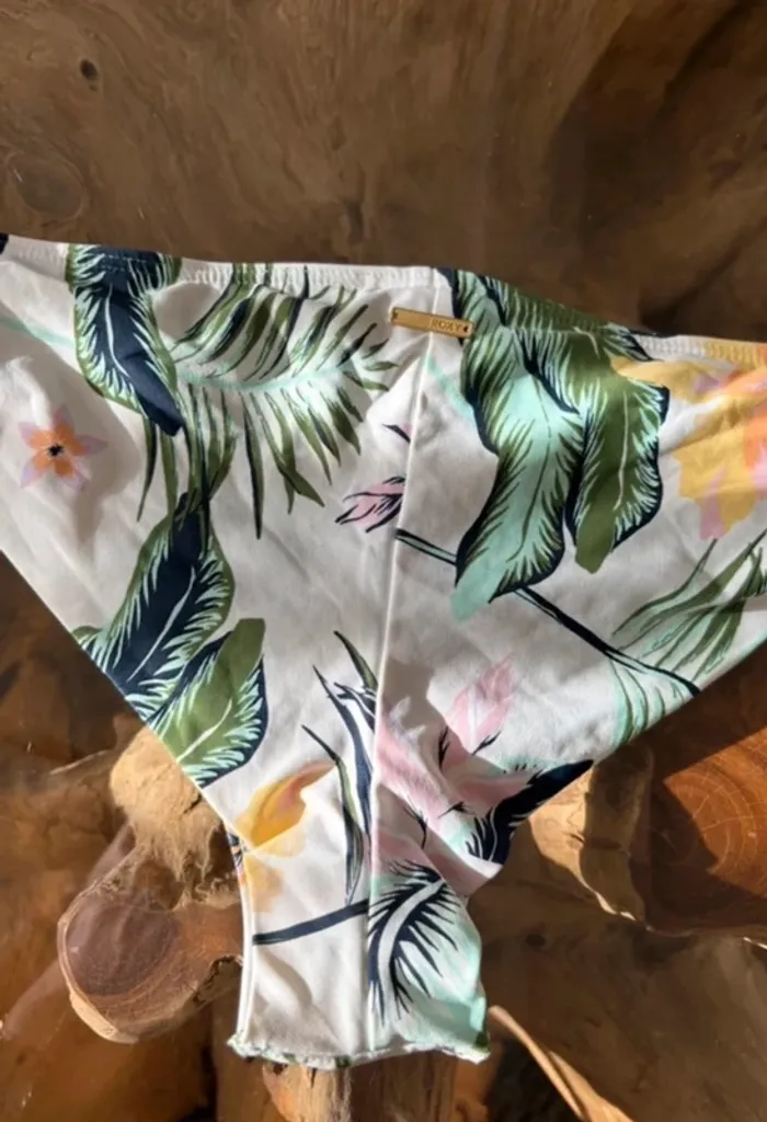 Bas de maillot de bain Roxy femme blanc fleur - photo numéro 4
