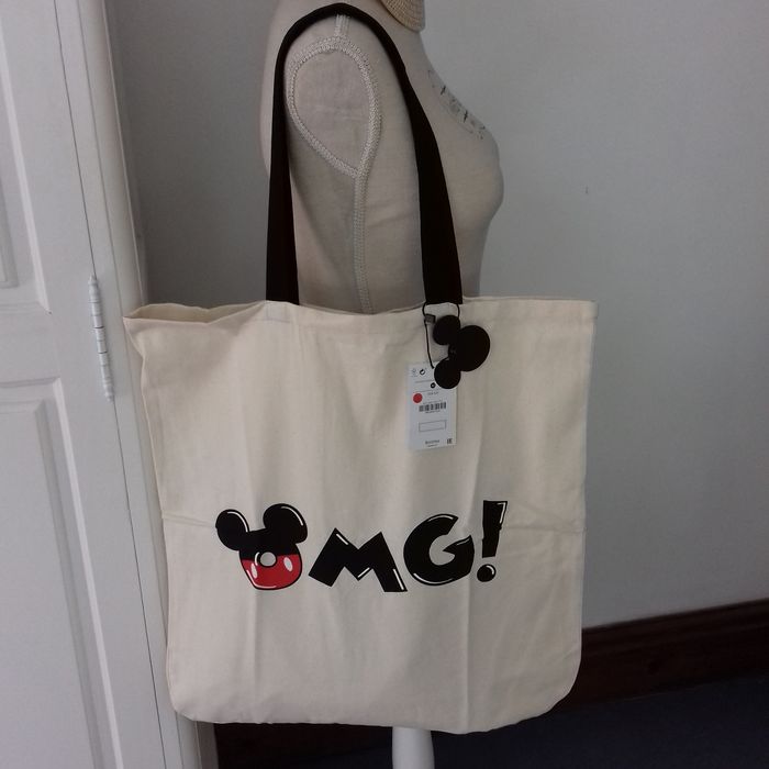 Tote écru Mickey - Bershka - 47X49cm- Neuf