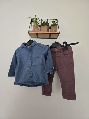 Ensemble chemise et jean H&M et Zara  6/9 mois 👦