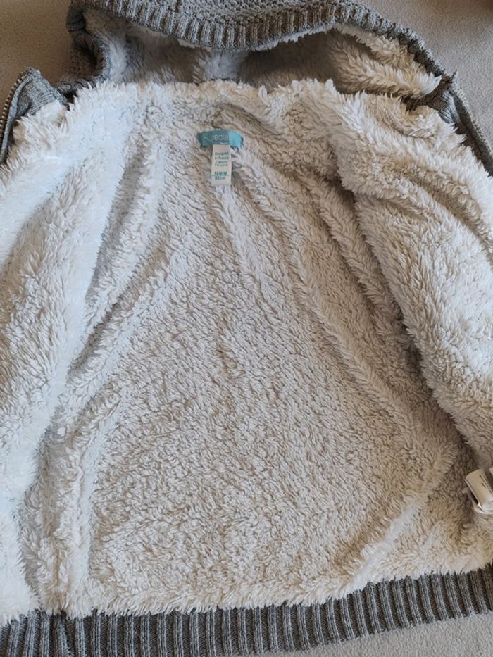 Gilet veste manteau polaire molletonné et bonnet - photo numéro 6