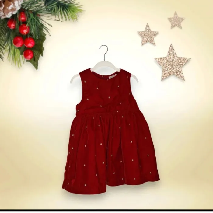 Robe rouge en velours Bout'chou T12mois🤶