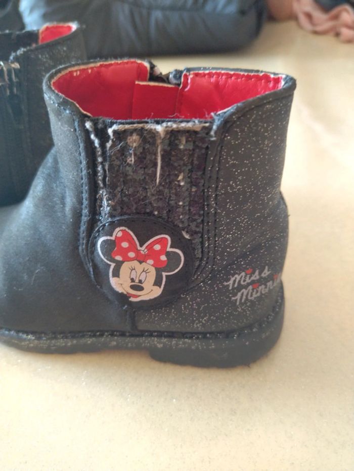 Bottines noires pailletées en nebuc - photo numéro 6