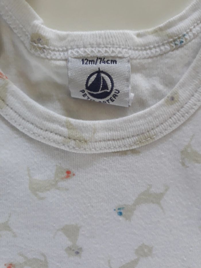Lot bodies petit bateau 1 an - photo numéro 6
