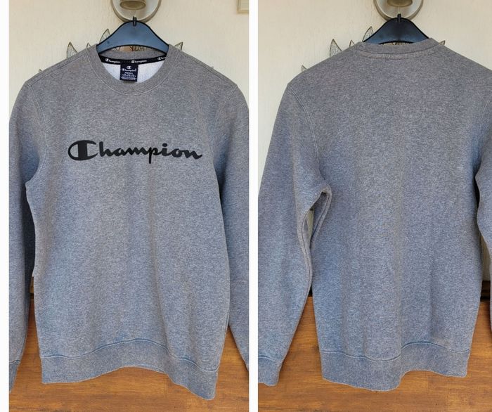 Lot 2 Sweats- TS/T36 - Sweat Gris Champion & Sweat Bordeaux Hollister en TBE - photo numéro 6