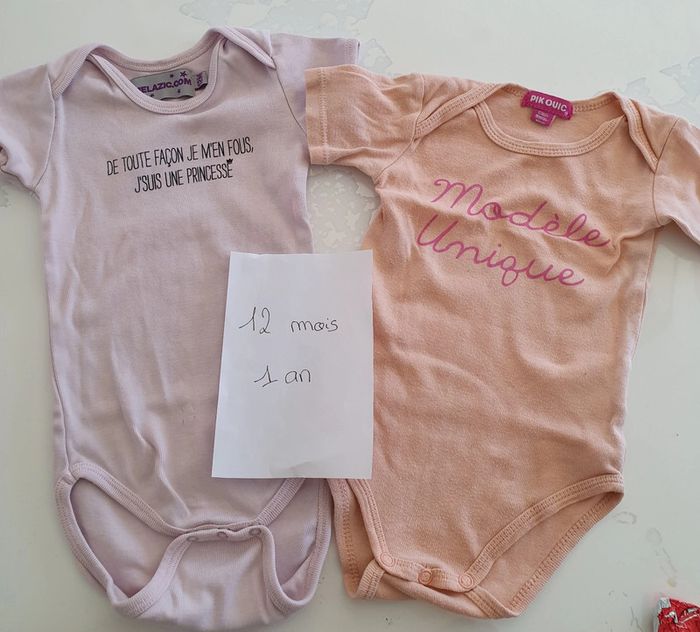 Bodys sans manches 12 mois 1 an