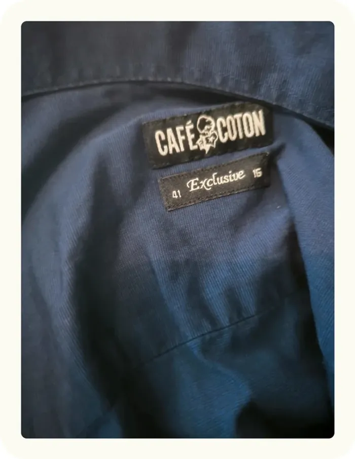 Chemise manches longues homme Café coton Taille M 38 - photo numéro 6