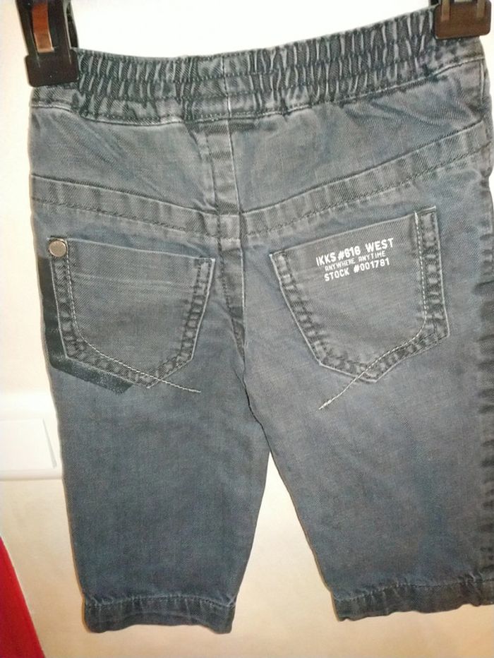 Jeans gris foncé et noir très original IKKS taille 12 mois - photo numéro 6
