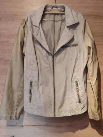 Veste courte bi matière