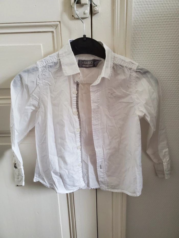 Chemise blanche manches longues 3ans - photo numéro 2