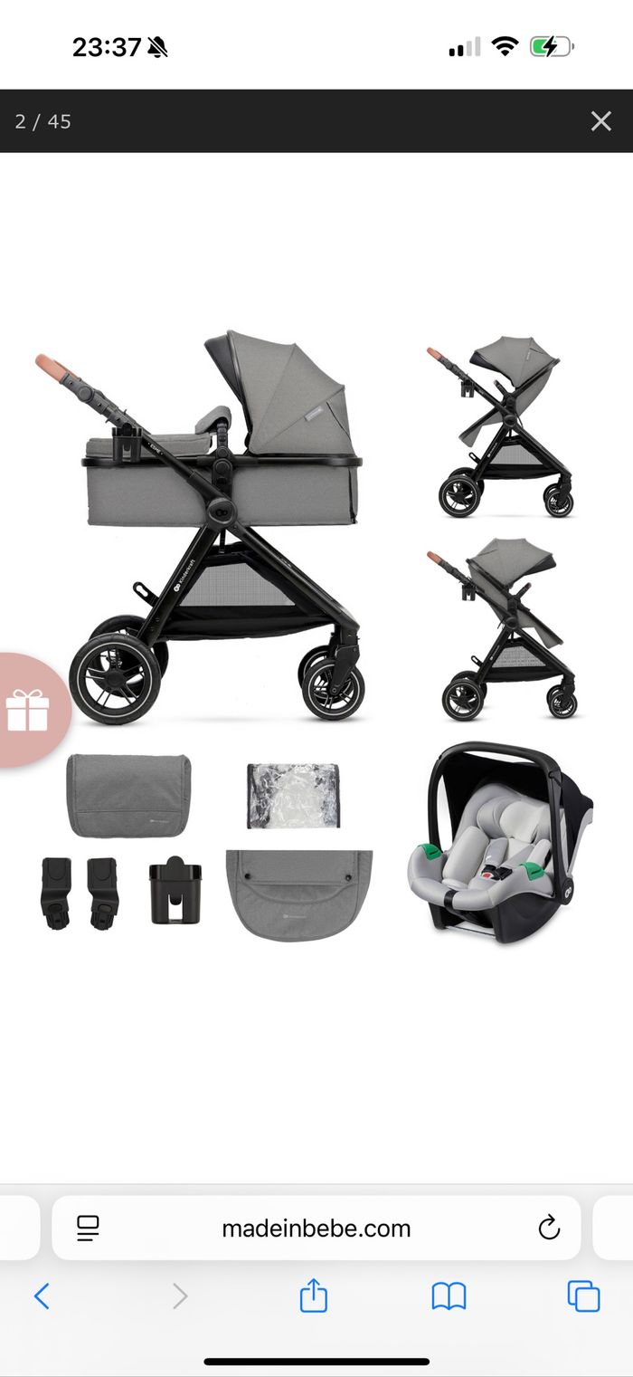 Poussette 3 en 1 Combinée Kinderkraft ESME - photo numéro 9