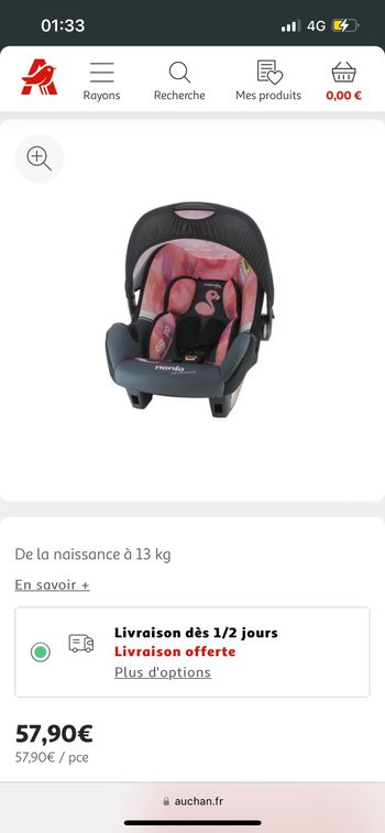 Cosy utiliser 2 mois j’ai acheter une poussette trio avec un cosy inclu donc je n’ai plus besoin de celui la