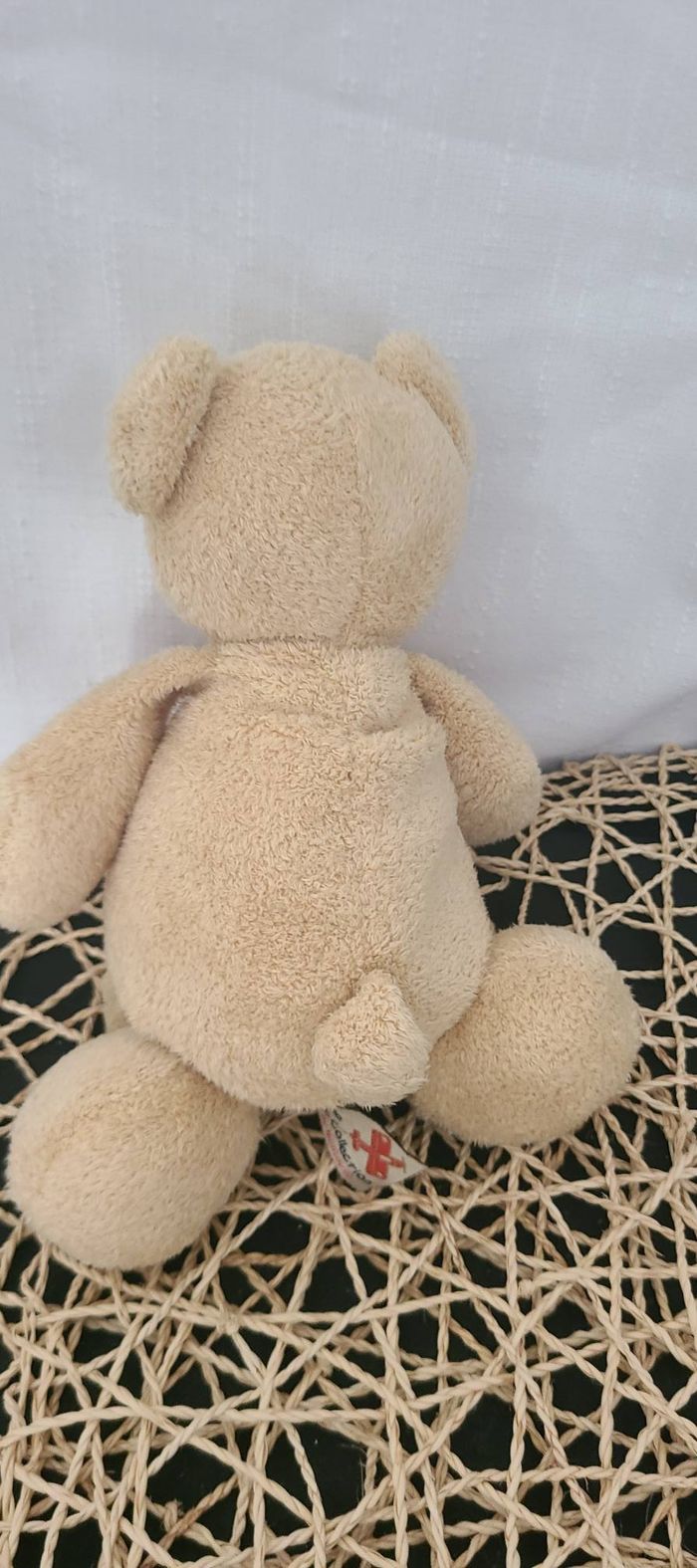doudou ours broderie avion nicotoy - photo numéro 3