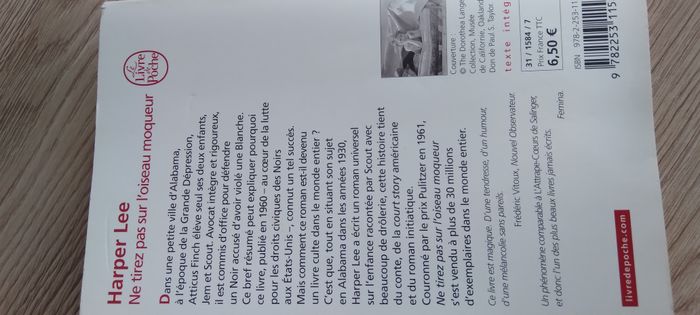 Livre "Ne tirez pas sur l'oiseau moqueur" d'Harper Lee - photo numéro 2