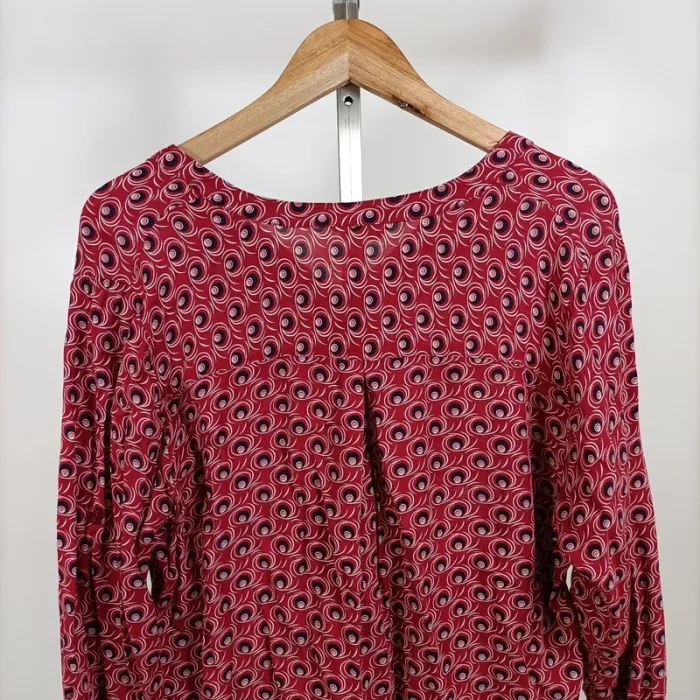 Blouse fluide imprimé rose et bleu Christy – taille T3 – 100 % viscose A1277 - photo numéro 8