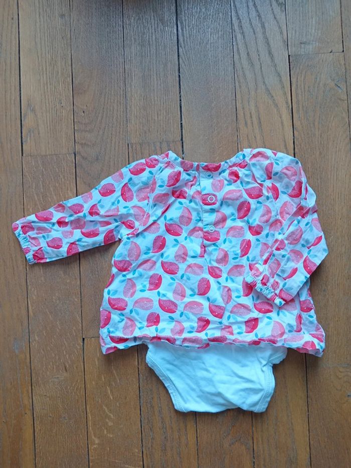 Haut tunique teeshirt fille 3 mois Obaibi
Body intégré - photo numéro 5