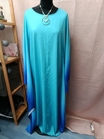 Robe d'hôtesse bleu turquoise - Taille unique.