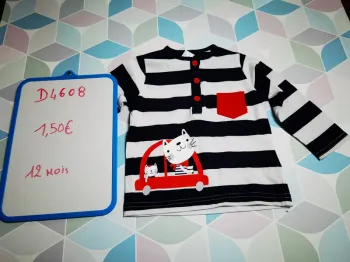 D4608 - tee-shirt garçon 12 mois