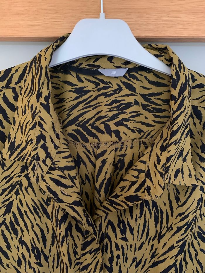 Chemisier sans manches motif zébré - photo numéro 2