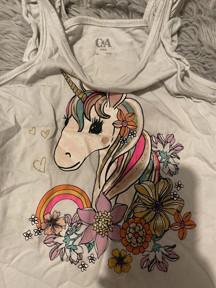 Débardeur licorne C&A 9 ans - photo numéro 2