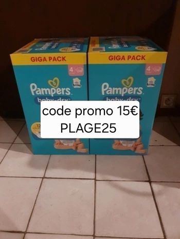 280 couches Pampers baby-dry taille 4