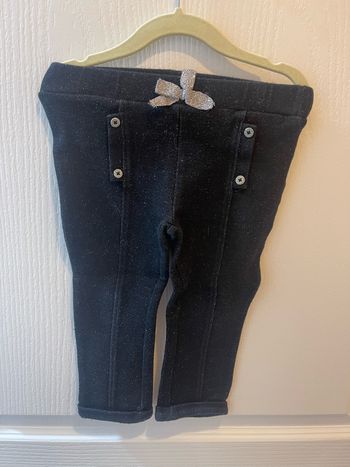 Pantalon jogging noir à paillettes 2ans Jean Bourget