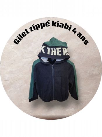 Gilet zippé garçon 4 ans