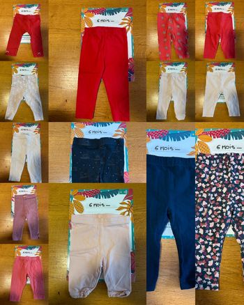 Lot de leggings fille - 14 pièces - 6 mois