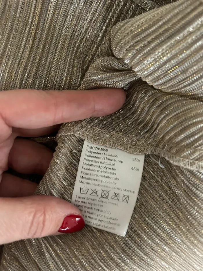 Pablo top haut blouse doré femme, taille 38 - photo numéro 8