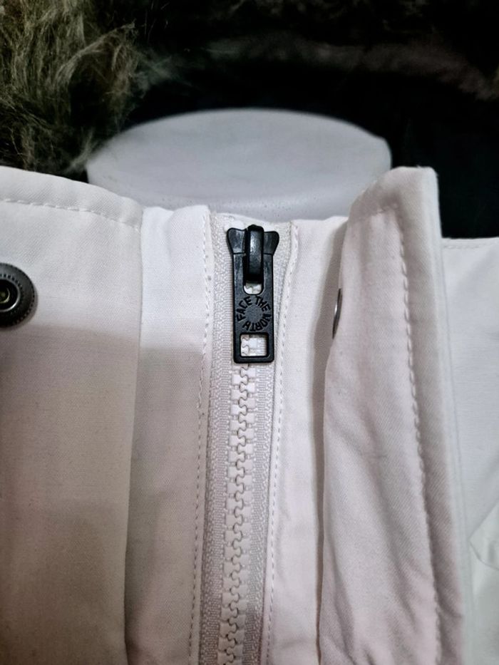Veste d'Hiver The North Face - Blanc Cassé avec Capuche en Fourrure - photo numéro 9