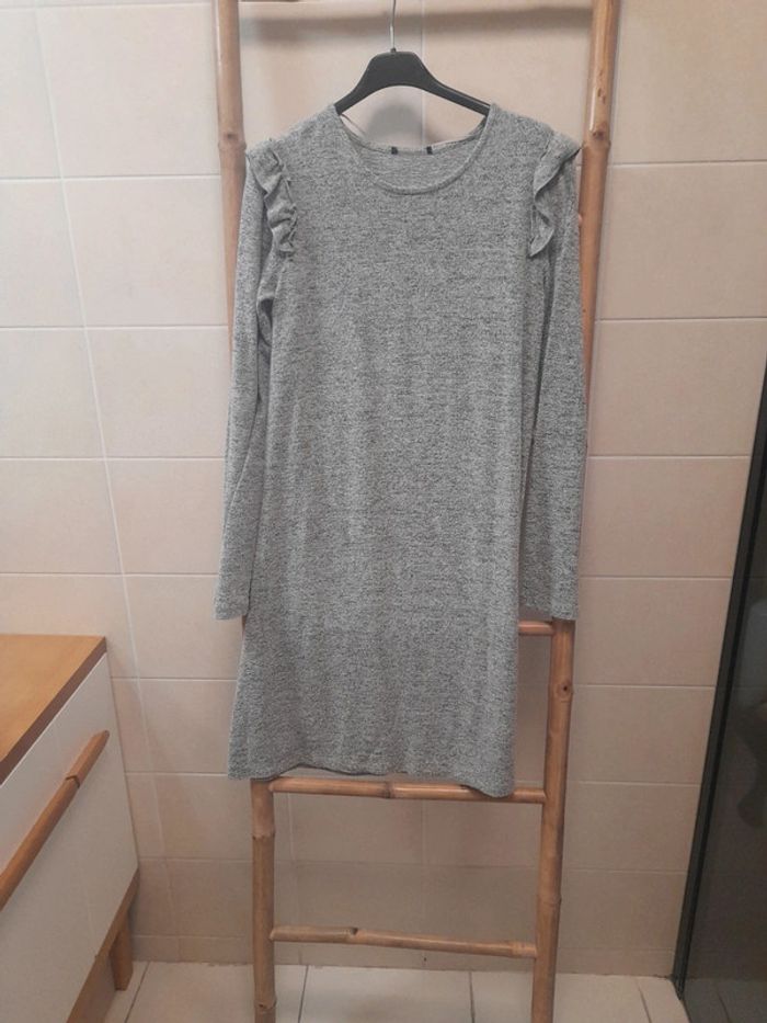 Robe d'hiver gris chiné idéale grossesse taille S/M