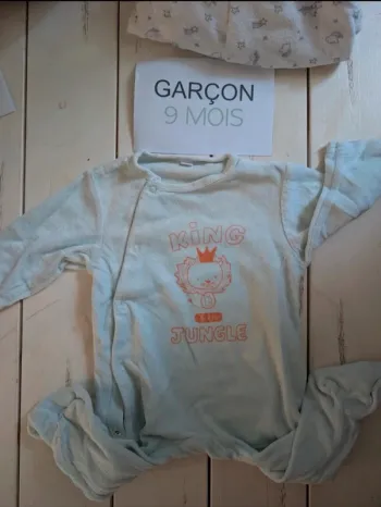 Pijama hiver bébé garçon 9 mois ouverture devant