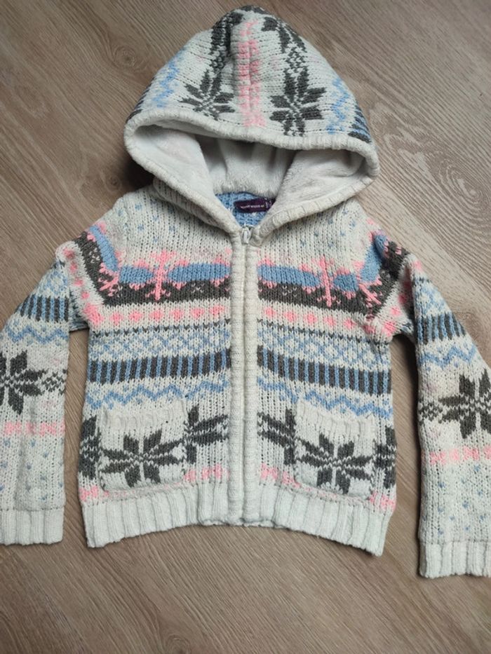 Gilet en laine fille 4 ans