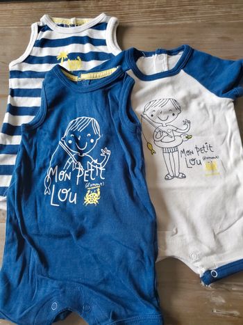 Lot 3 combishorts 3 mois