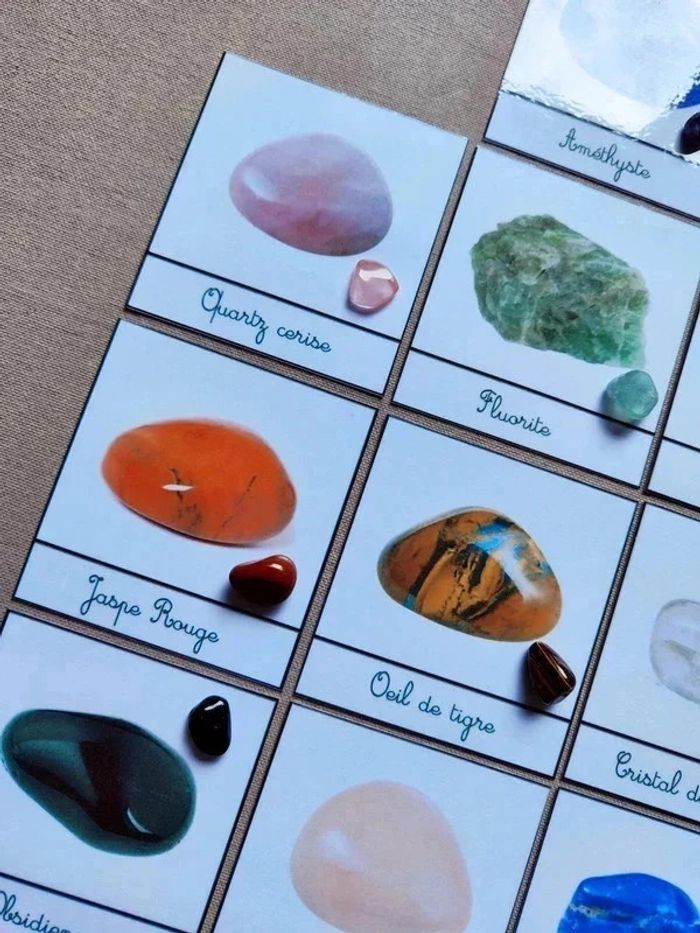 10 Cartes de nomenclature sur les pierres lithothérapie - photo numéro 3