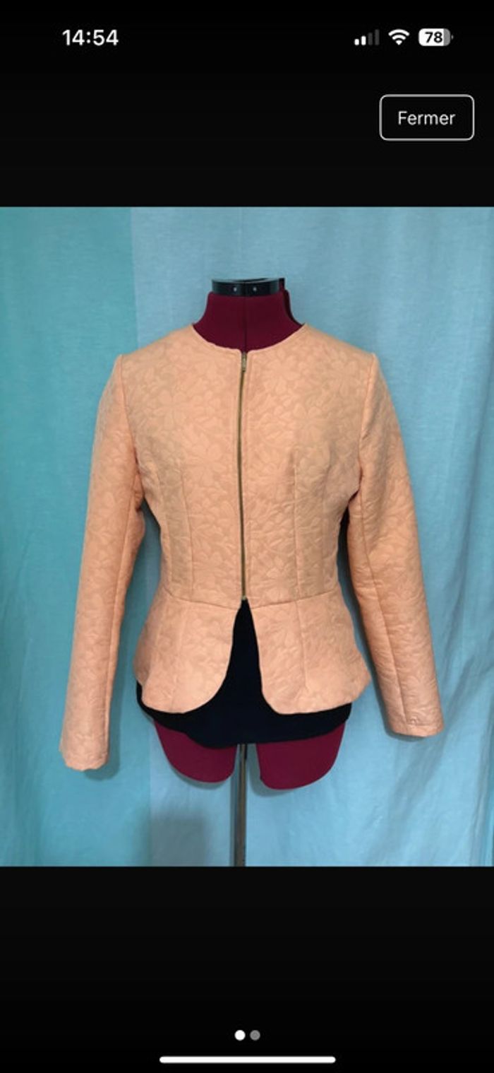 Belle petite veste classe style péplum vintage S/36